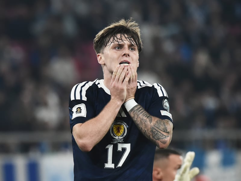 Will be delighted to have netted his first goal for Scotland with an excellent run at the back post to net McGinn's cross. Spent a lot of the first half doing defensive work but had a huge chance in first-half stoppage time when through one-on-one with Vlachodimos, only to shoot tamely at the Greek keeper. Tried to whip up the Tartan Army. Still lacks tangible end product after good build-up work. 6