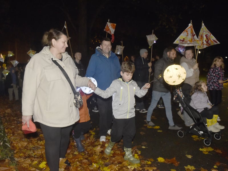 Families and friends took part in the procession through Fratton with the Lord Mayor of Portsmouth and the Batala Samba Band leading the way.