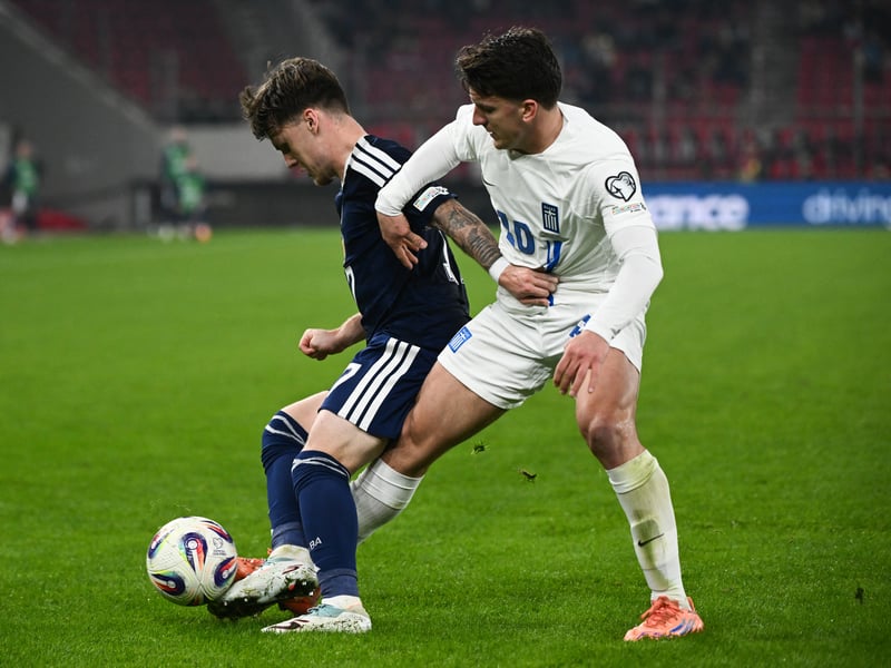 A first goal for Scotland will do him the world of good, particularly after missing a great chance to equalise just before half time against Greece. Makes things happen – and the Scots need things to happen against Denmark on Tuesday. Another huge test for the 20-year-old.