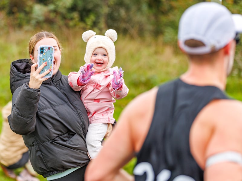 Crowds lined the streets to cheer on the runners on Sunday, November 16.