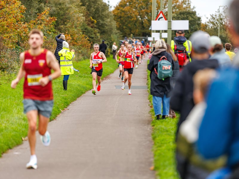 Crowds lined the streets to cheer on the runners on Sunday, November 16.