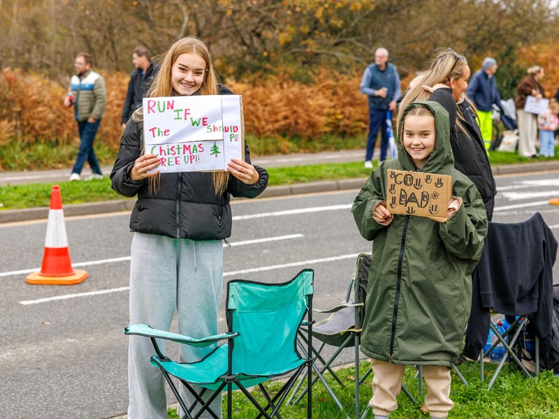 Crowds lined the streets to cheer on the runners on Sunday, November 16.