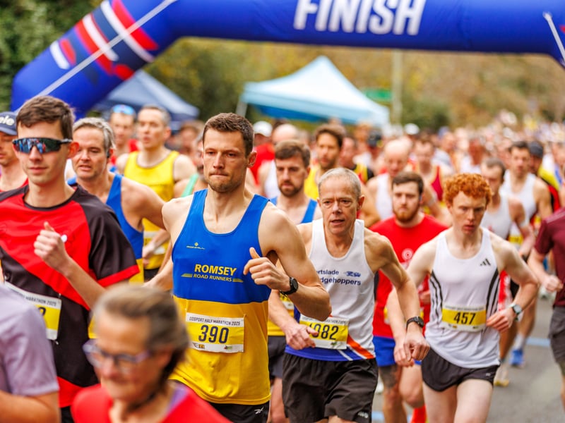 Inspiring runners took part in the Gosport Half Marathon on its 40th anniversary.