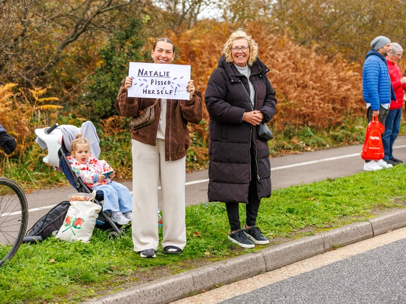Crowds lined the streets to cheer on the runners on Sunday, November 16.