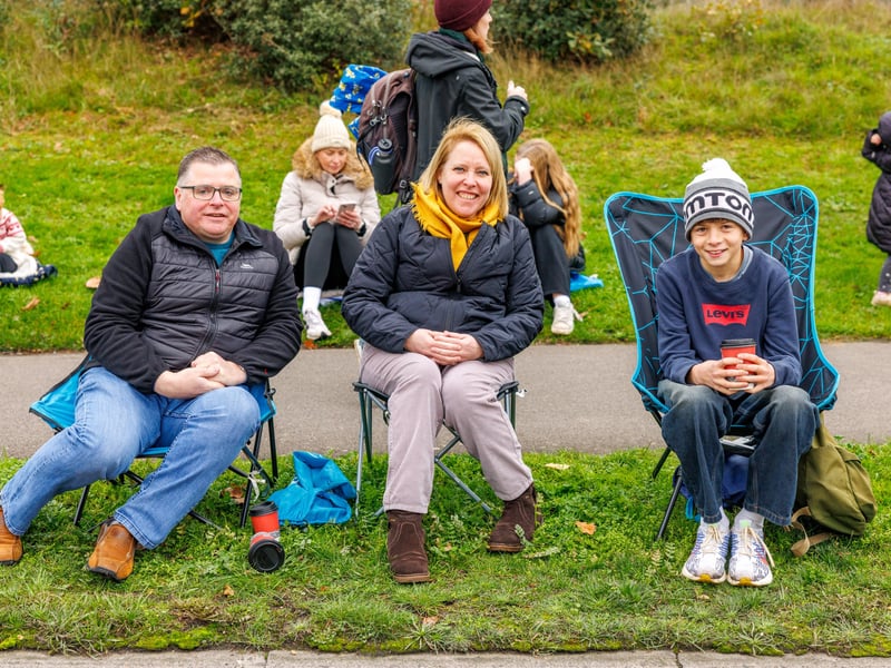 Crowds lined the streets to cheer on the runners on Sunday, November 16.
