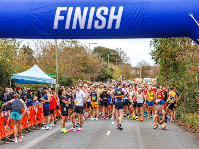 Runners get ready to start the Gosport Half Marathon 2025