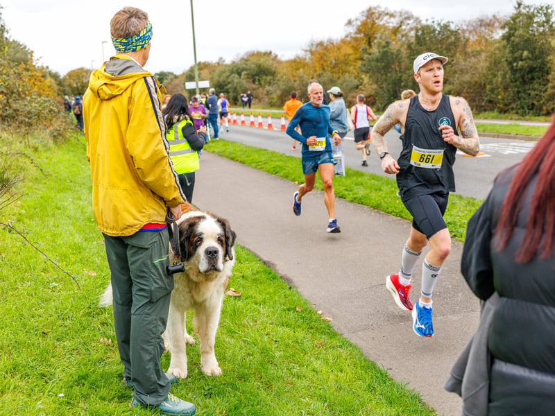 Crowds lined the streets to cheer on the runners on Sunday, November 16.