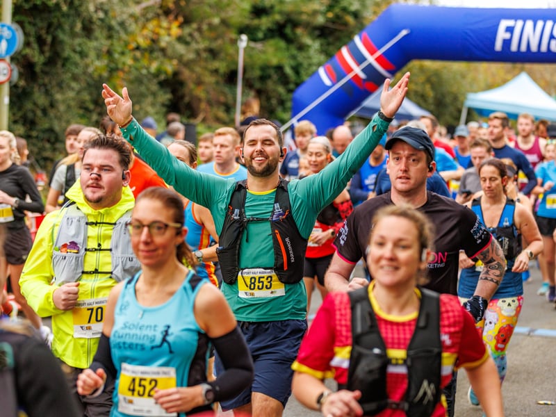 Inspiring runners took part in the Gosport Half Marathon on its 40th anniversary.