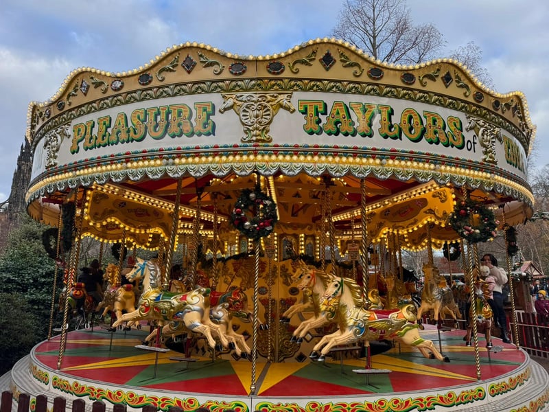 Catch the carousel in east Princes Street Gardens as you walk through the illumination trail
