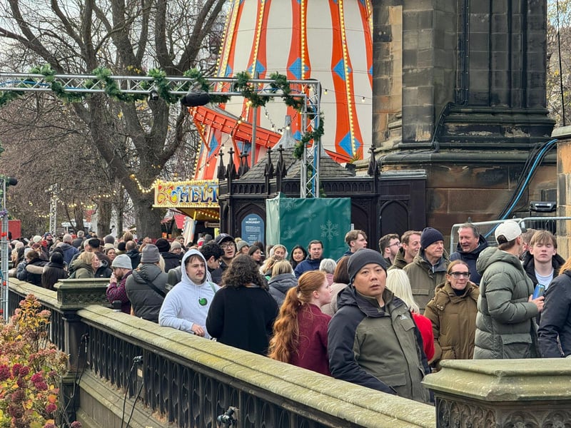 Crowds piled into Princes Street Gardens on the first day of the world-renowned market 
