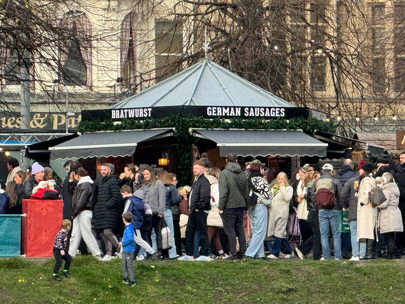 It wouldn't be a trip to the Christmas market without a scrumptious (and probably overpriced) Bratwurst 