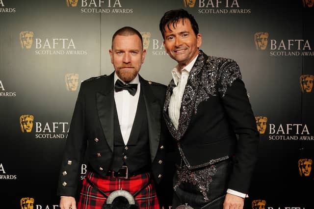David Tennant (right) was nominated in the Actor Film/ Television category and Ewan McGregor (left) accepted the Outstanding Contribution to Film & Television honour