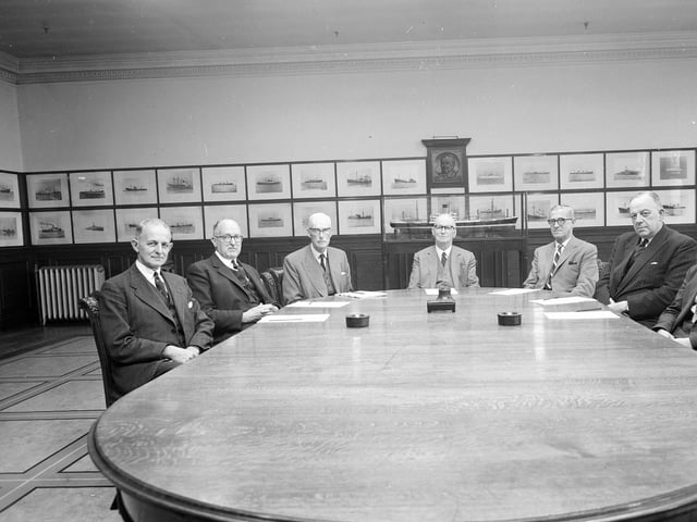The Board of Directors at Dundee's Caledon Shipbuilding and Engineering Co in September 1960.