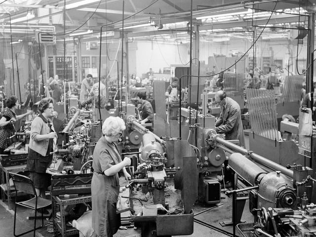 A view of the shop floor at Dundee's Lennox and Smith factory in July 1965.