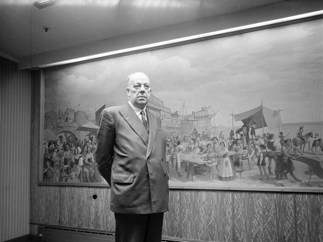 George C Parker, the Managing Director of Dundee's Caledon Shipyard, pictured in September 1963.