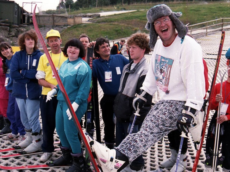 Eddie the Eagle Edwards at Sheffield Ski Village in August 1993
