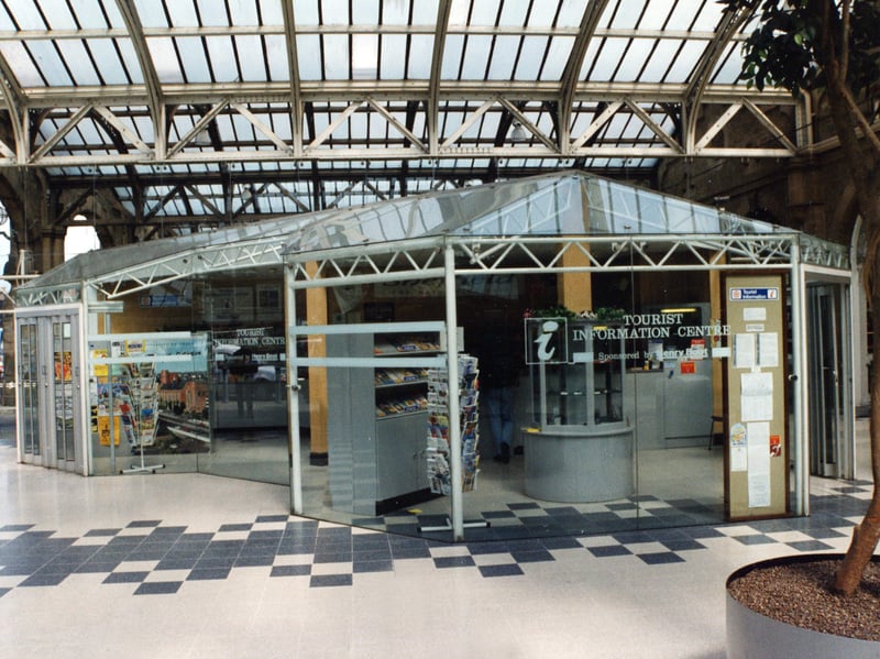 The tourist information office at Sheffield Midland Station in 1993