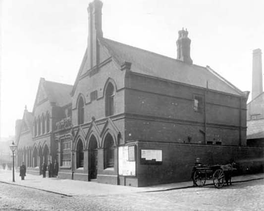 Millgarth Street Police Station, looking from Union Street in May 1908.