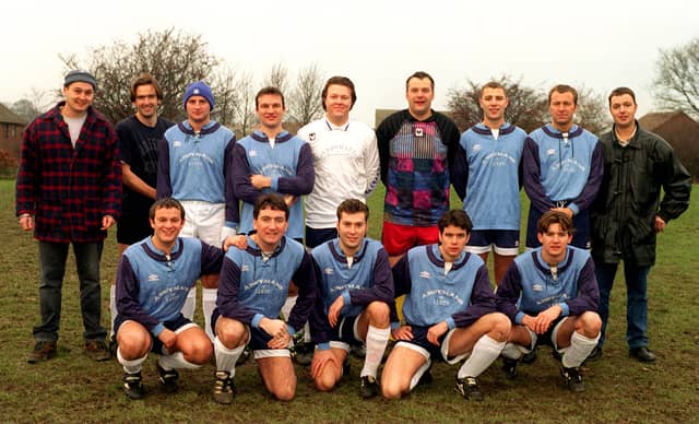 Colton Institute FC, who played in Division 1, pictured in December 1995. Back row, from left, are Tristan Saxton (manager), James Russell, Paul Marietta, David Manfredini, Richard Curle, John Batty, David Black, John Dixon and Darren Graham. Front row, from left, are Mark Keedy, Austin Conway, Mike Tinsley, John Kennedy and Lee Roebuck.