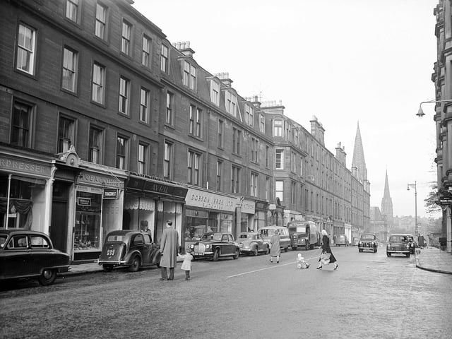 The shops at the Churchill part of Morningside Road in 1959.