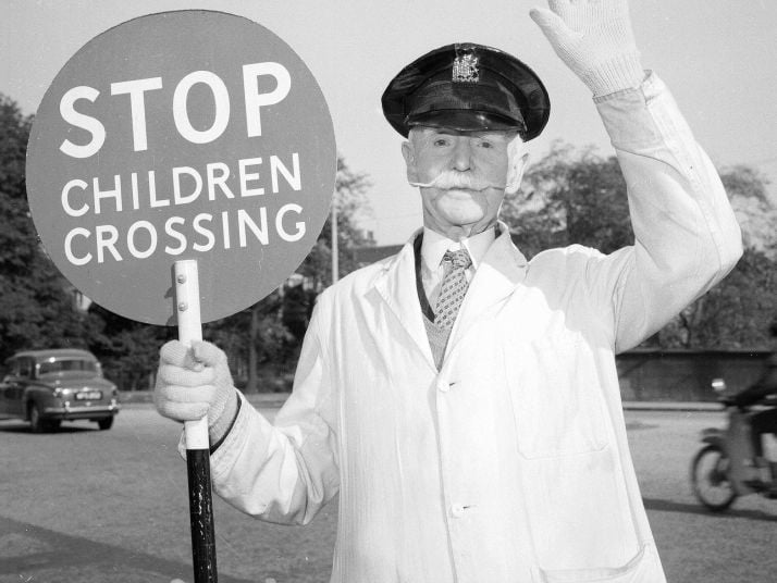 Morningside lollipop man John Thomson in December 1964.