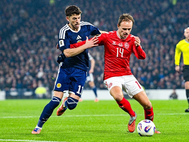 Asked to play a sitting midfield role alongside Lewis Ferguson, the Bournemouth man emptied the tank by going box to box. Had to do a lot of defensive work after the early opener as the Danes quickly took control of proceedings. Made way for Che Adams on 64 minutes after Scotland gained a numerical advantage. 7