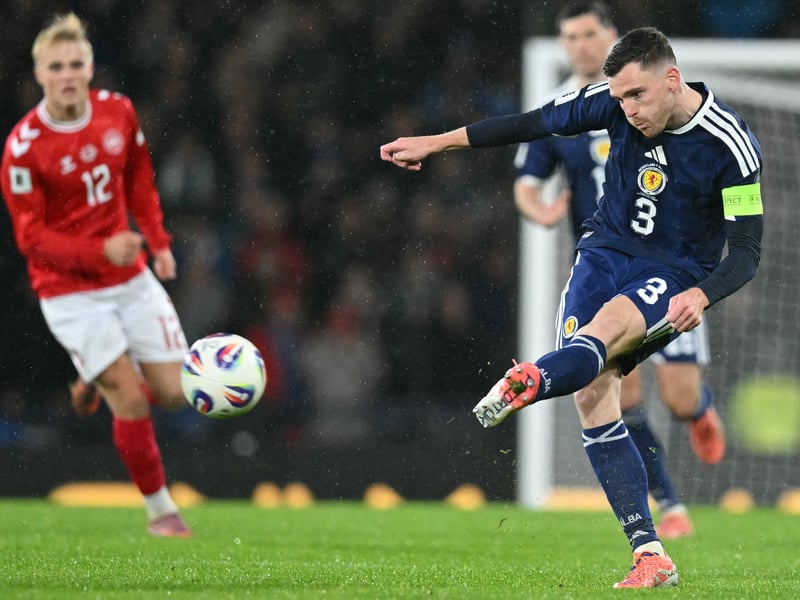 The Scotland captain worked exceptionally hard all night on his 90th cap. Pinged by VAR for a needless challenge on Gustav Isaksen right on the corner of the penalty box which resulted in a spot-kick for Hojlund to convert. But he drove his team on and deserves this moment. A true leader. 7