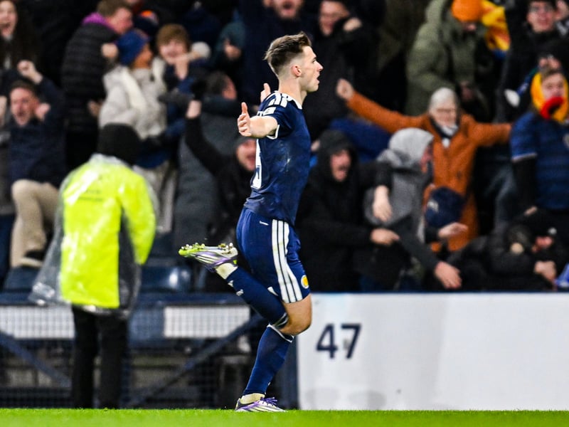 Wow. Take a bow. Lovely hit for the winner. A beautiful, angled effort to send Scotland to the World Cup. Given he's had so much hard luck with injuries in his career, this was his deserved moment. 8