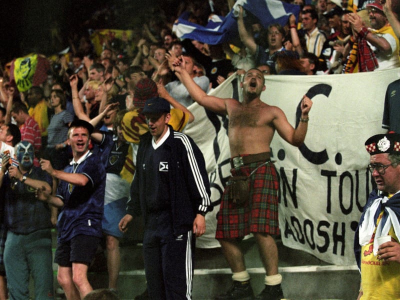 Scotland fans in full voice.