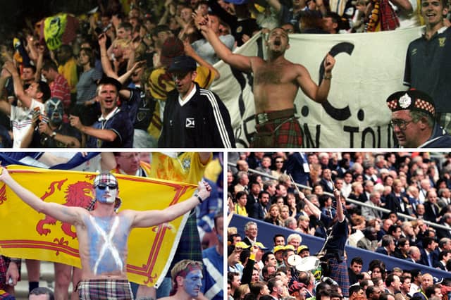 Here are 25 fantastic retro photos of Scotland fans at World Cup 1998. Cr: SNS Group.