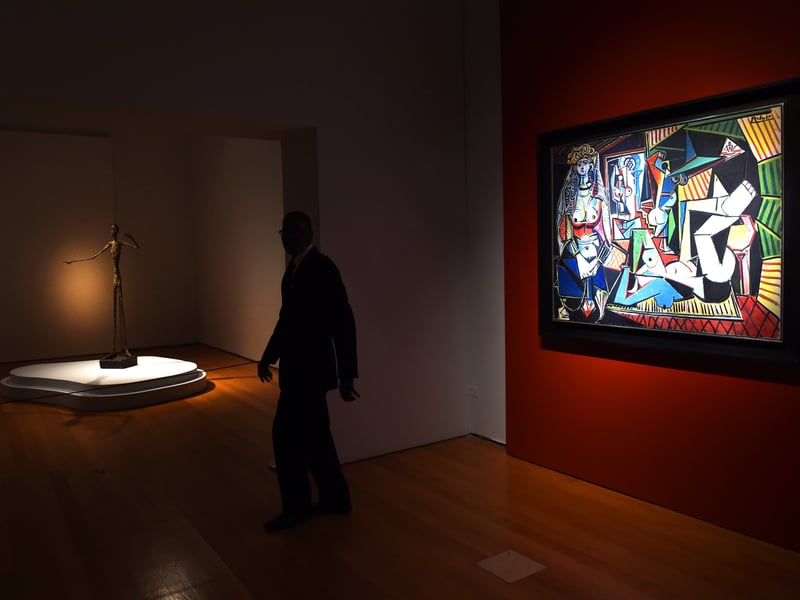 The final and most celebrated canvas in a 15-part series spanning two months, this work stands as Picasso's reinterpretation of Eugène Delacroix's 1834 Orientalist masterpiece, combining Cubist fragmentation with vibrant colour and energy. This painting became the most expensive Picasso ever sold at the time, demonstrating the persistent appetite for the artist's large-scale, intensely worked paintings from the mid-1950s, a period of renewed creative vigour.