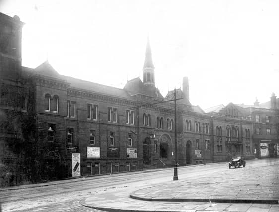 Cookridge Street Baths in November 1928. Also known as the Oriental and General baths, they were designed by Cuthbert Brodrick cost £13,000 and were opened in 1867. With some alterations in 1882, they remained in use until finally closing and being demolished in the late 1960s.