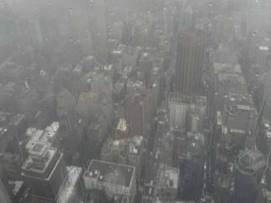 Due to the weather, the views were limited from the 102nd floor but it was still well worth going up to. On a clear day you get panoramic views of the city from here.