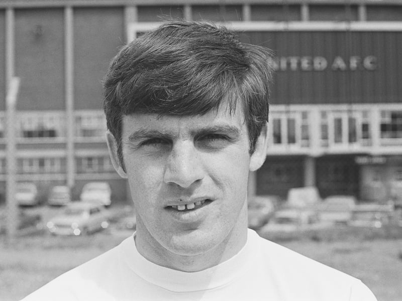 Leeds’ all-time record scorer with 238 goals, Peter Lorimer starred for 19 seasons across two spells (1962–79, 1983–85), racking up 707 appearances and a trophy haul that included two league titles, the FA Cup, League Cup and two Fairs Cups. A terrifying blend of pace, power and a fearsome long-range shot, Lorimer could tear defences apart from the wing or through the middle - his thunderbolt strikes and dead-ball prowess made him a constant menace and an everlasting fans' favourite at Elland Road.