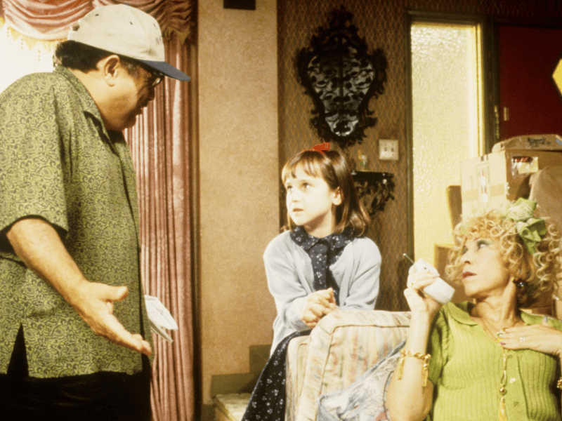 Directed by and co-starring Danny DeVito, this celebrated adaptation of the Roald Dahl book was dedicated to the memory of child star Mara Wilson's mother, Suzie Wilson, who passed away during post-production. The film remains a beloved staple for its pro-reading and anti-bullying message.