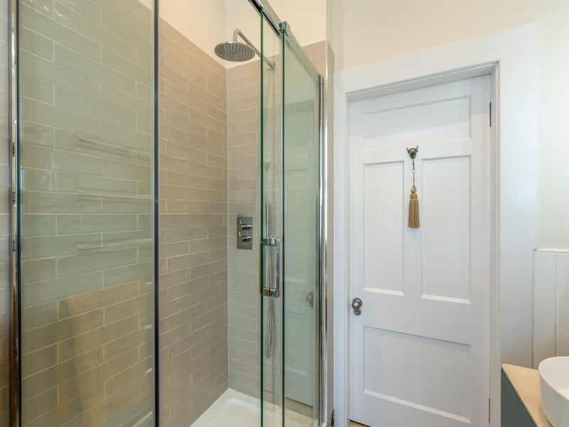 The modern bathroom in the property.