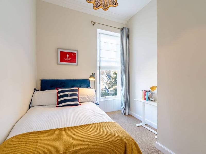 One of the three bedrooms in the property. 