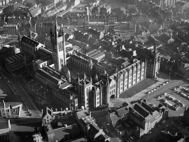 A view over Aberdeen University in December 1964.