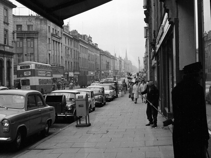 Shoppers in Aberdeen City Cente in November 1964.