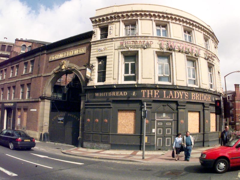 The Whitbread Brewery site, on Bridge Street, Sheffield, and The Lady's Bridge pub