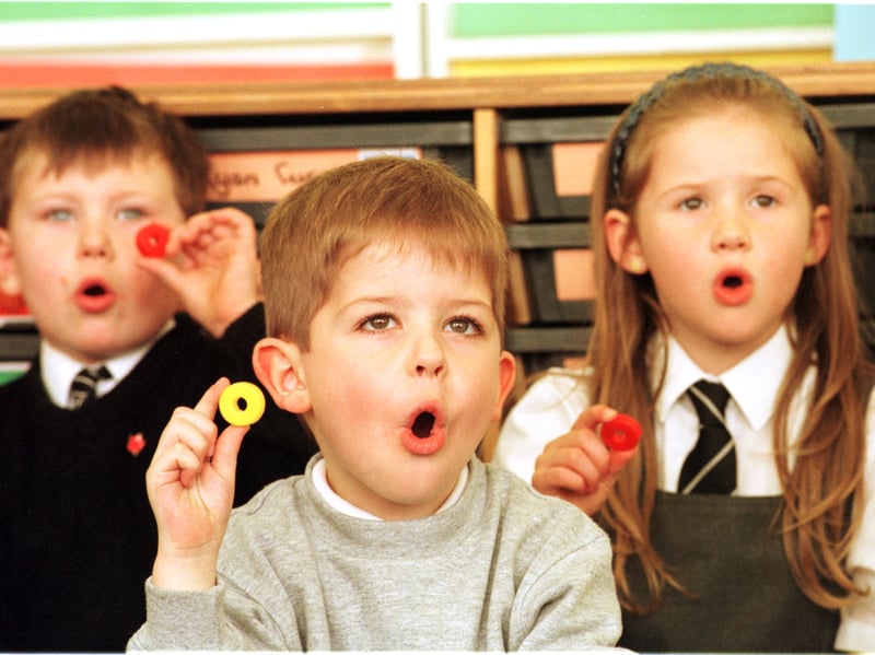 Pupils at Abercromby Primary School, Tullibody, in 1998