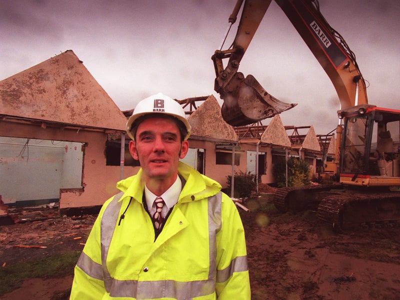 General manager Alistair Davison surveys the demolition of the Butlins chalets as work starts to transform Wonderwest in Ayr into a Haven holiday park in 1998
