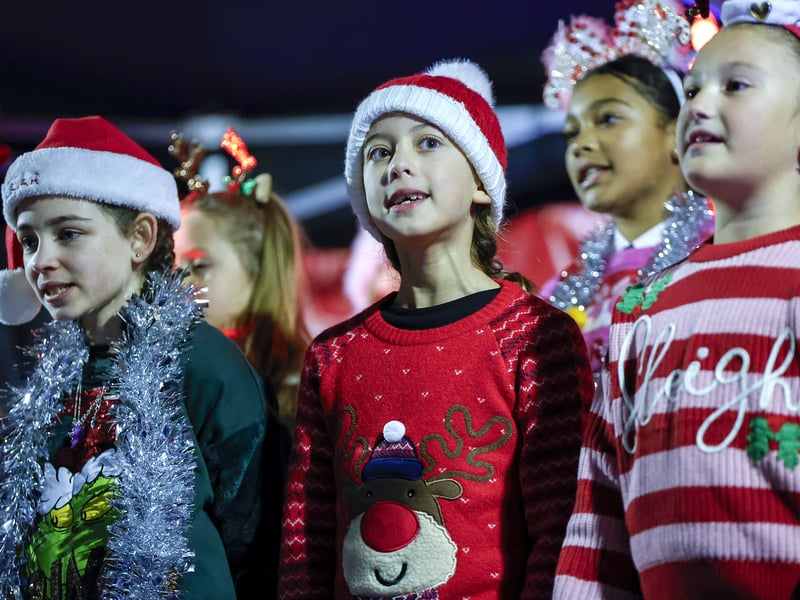 Huge crowds flocked to Palmerston Road to see the magic come alive at the annual Christmas lights switch on event. 

Pictured: Performing group called Abstract

Picture: Chris Moorhouse (201125-042)