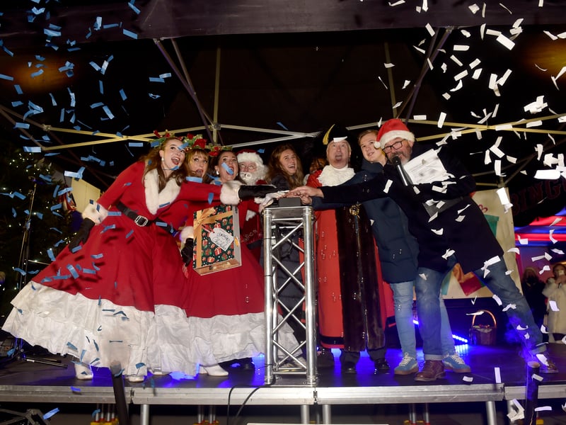 Christmas lights in High Street, Cosham, were switched on Friday, November 21, 2025.


Picture: Sarah Standing (211125-2903)