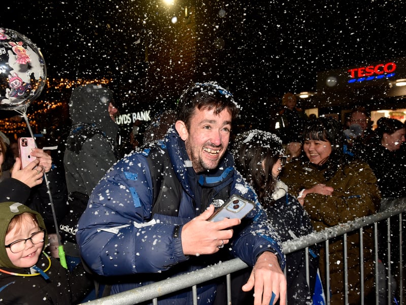 Christmas lights in Cosham high street were switched on during the evening of Friday, November 21, 2025.


Picture: Sarah Standing (211125-2965)
