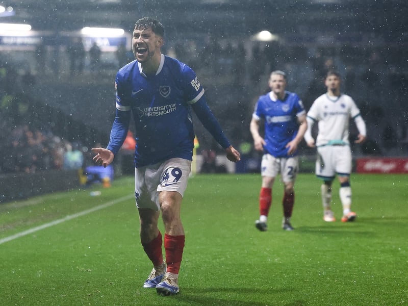 Quiet return for Pompey’s Duracell battery by his standards. Was on the periphery as he moved across the attacking three on first start since August. Nothing wrong with fitness levels, however, as he upped pace after break before being replaced by Makenzie Kirk.
