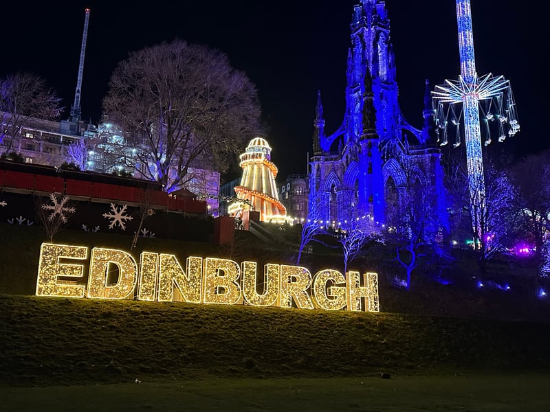 It's that time of year when the famous Edinburgh sign lights up Princes Street Gardens