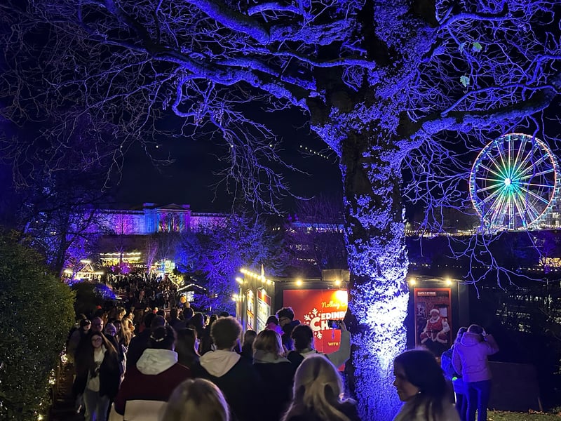Visitors entering through the Market Street entrance are welcomed with a magical view