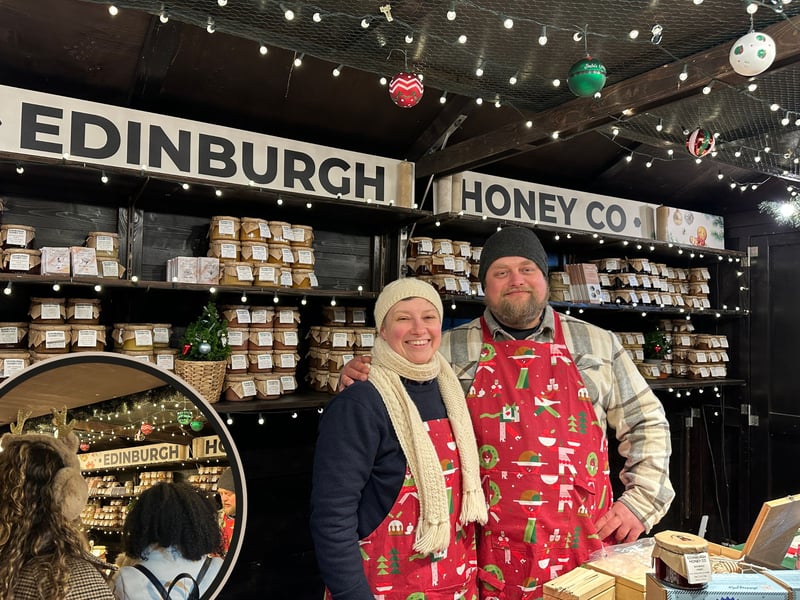 Operated by Andrew and Marta, the Edinburgh Honey Company is a very popular stall. The company, which has been keeping bees for three generations, also has shops in Easter Road and Morningside Road