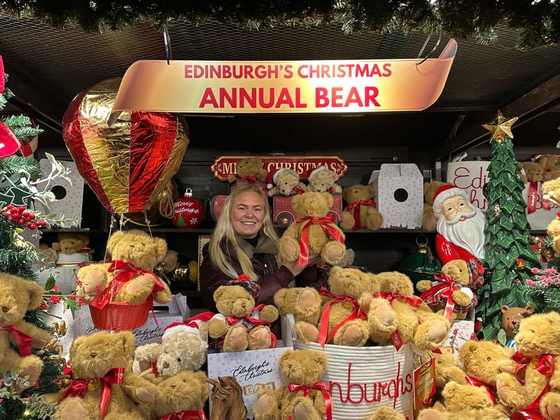 The Edinburgh's Christmas Annual Bear stall is run by Rachel Thomson - who only launched her business in the las few weeks. You can support her new company by following her Instagram on @edinburghschristmasbear